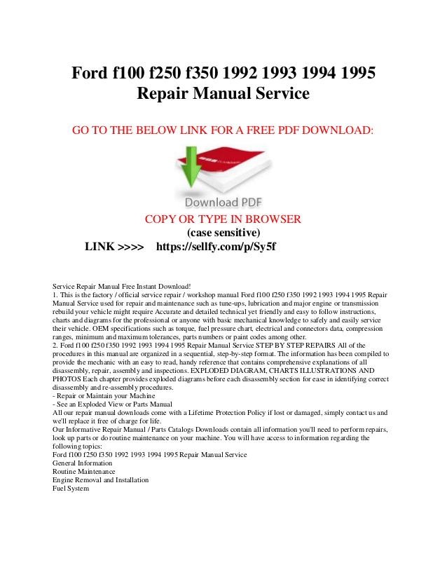 2010 ford f150 repair manual free download